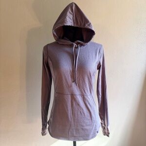 RBX Active Purple Striped Thumbholes Sweatshirt With Pockets Women’s Size Small